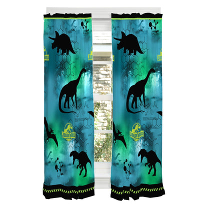 Franco Kids Jurassic World Window Curtain Panels Drapes Set, 82 in x 63 in