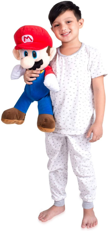 Super Mario Bros. The Real Thing 22-Inch Plush Pillow, Mario Plushie Toy | Decorative Pillows for Bed, Kids Room Essentials, Home Decor Accessories | Video Game Gifts And Collectibles