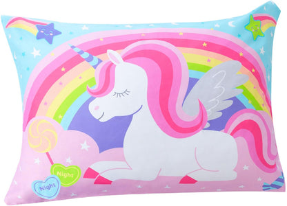 Todays Kids 2-Piece Unicorn Bedding Toddler Sheet Set - Breathable 100% Soft Brushed Microfiber Polyester, Standard Size Crib Sheet Set - Gentle on Delicate Skin - Fitted Toddler Sheets & Pillowcase