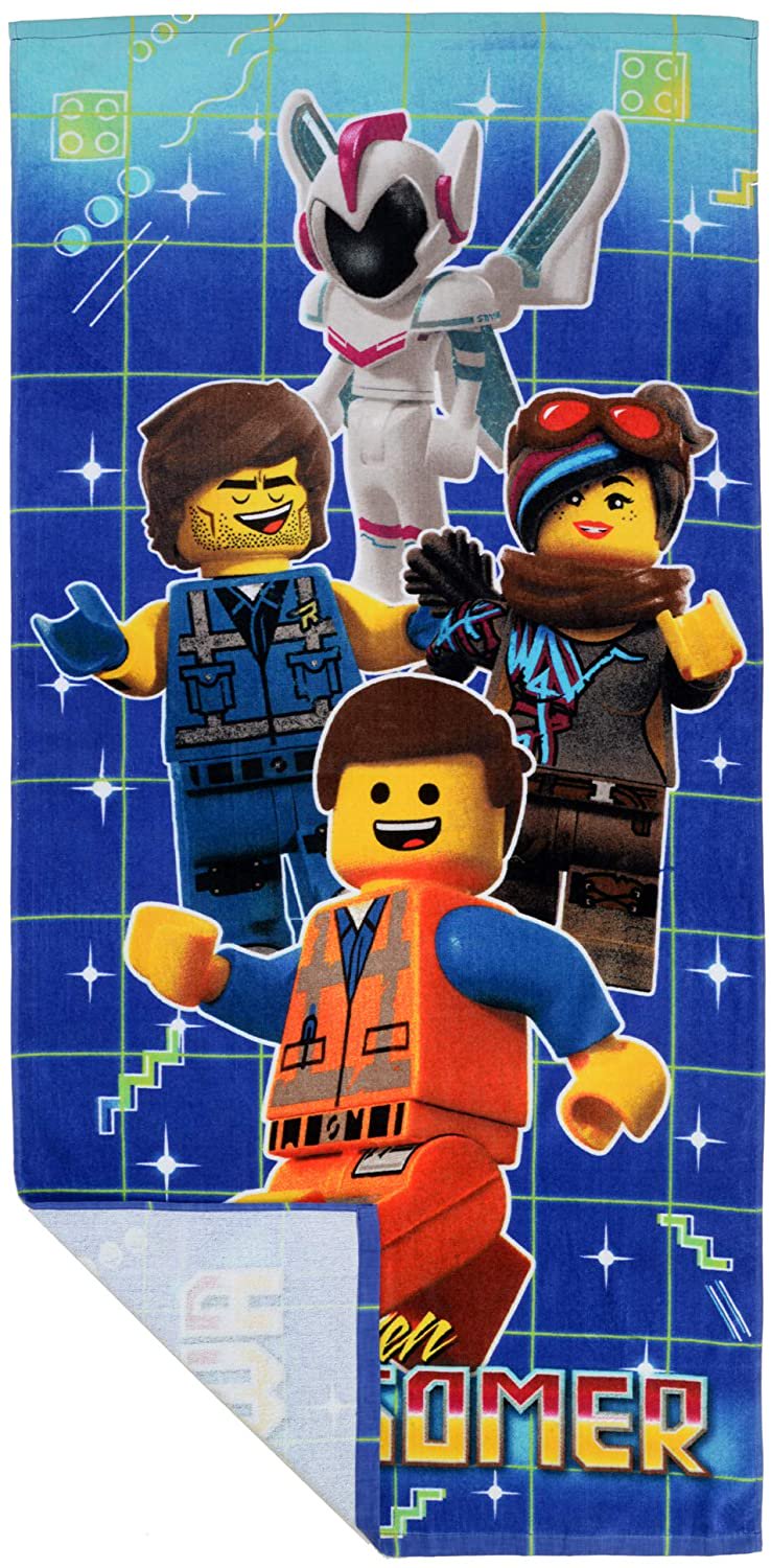 Lego Movie 2 Kids Cotton Beach Towel, 28” x 58”, Even Awesomer