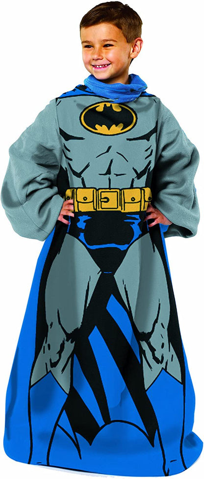 Batman Comfy Throw Blanket with Sleeves, Youth - 48 x 48 Inches