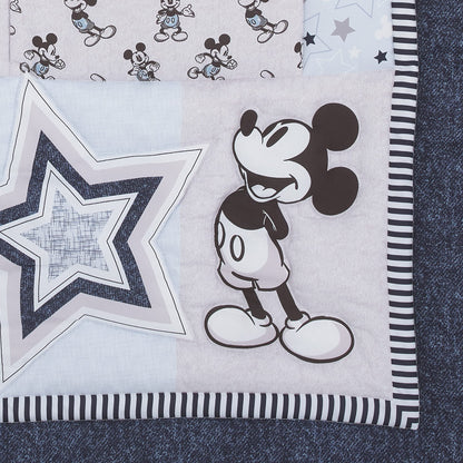 Disney Mickey Mouse Timeless Mickey Blue 3 Piece Crib Bedding Set