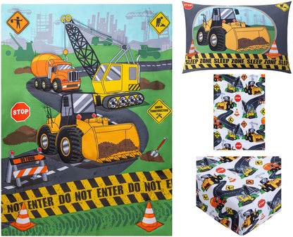 Todays Kids Monster Trucks Toddler Bedding Set for Boys - 4-Piece Toddler Bed Comforter Sets for Boys, Reversible Comforter & Pillowcase, Flat Sheet, Fitted Sheet, Breathable & Super Soft Microfiber