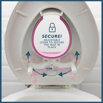 Todays Kids Anti-Slip Baby Training Toilet Seat for Toddlers - Comfortable & Soft Cushion, Secure Grip Handles - Splash Guard Design Potty Toddler Toilet Seat Attachment, Easy Storage Loop - Blue