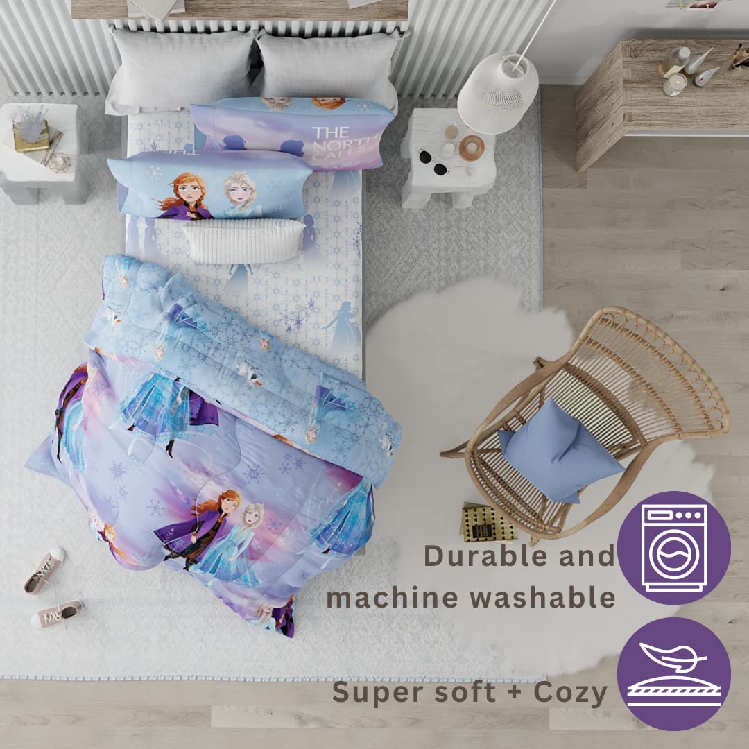 Disney Frozen 2 Twin Comforter & Sheets with Sham, 5 Piece Set