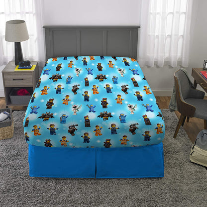 LEGO Movie 2 Kids Bedding Soft Microfiber Comforter and Sheet Set, Full Size 5 Piece Set