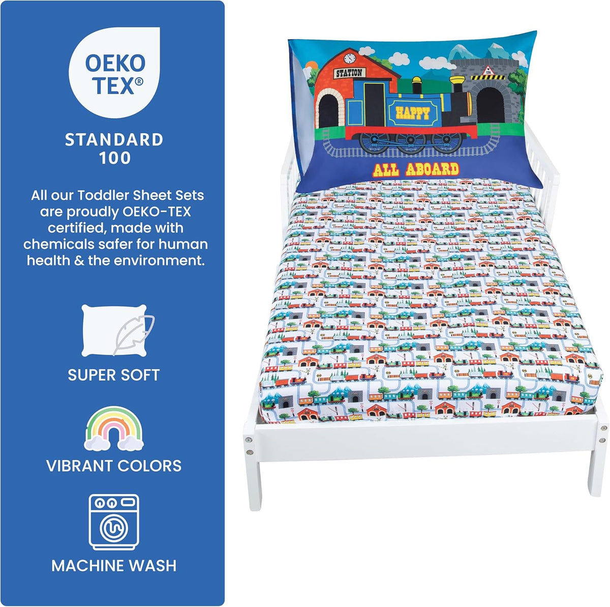 Todays Kids 2-Piece Unicorn Bedding Toddler Sheet Set - Breathable 100% Soft Brushed Microfiber Polyester, Standard Size Crib Sheet Set - Gentle on Delicate Skin - Fitted Toddler Sheets & Pillowcase