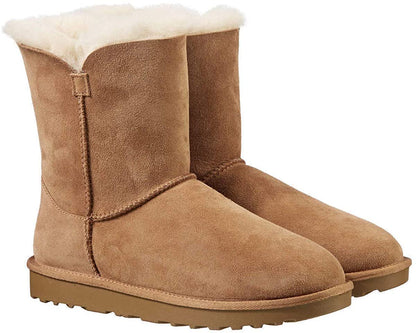 Kirkland Signature Ladies Genuine Sheepskin - Shearling Lining - Zipper Boots for Women Chestnut (8)