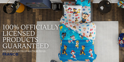 Paw Patrol Kids 5 Piece Twin Comforter and Sheet Set with Sham, By Franco