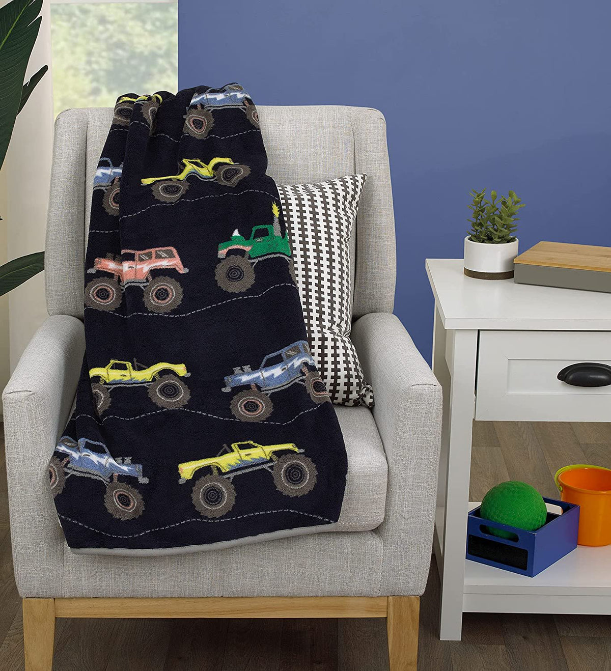 Carter's Monster Trucks Toddler Throw Blanket - 30" x 45" - Super Soft, Plush, Warm and Comfortable