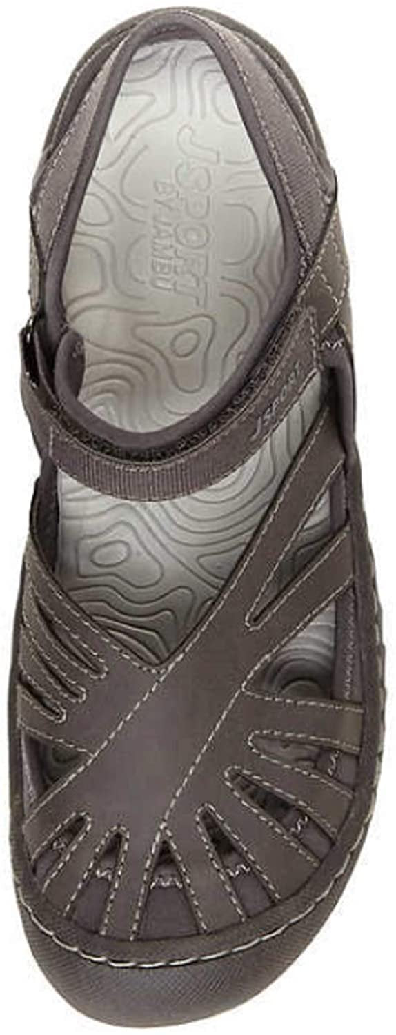 JSport by Jambu JBU Ladies' Poppy Sandal (Grey, Numeric_9)
