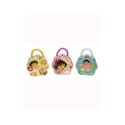 The Tin Box Company Dora The Explorer Flower Shape Carry-All with Beaded Handle