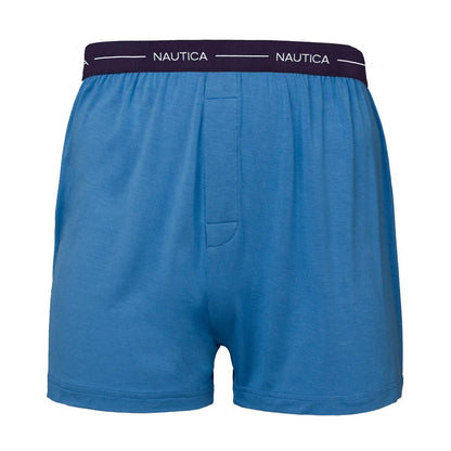 Nautica Men's Boxer Modal Cotton Fit Boxer with Functional Fly Tagless, 3 Pack