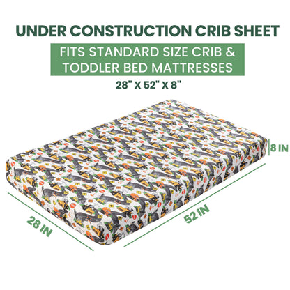 Today's Kids 1-Pack Monster Truck Fitted Baby Crib Sheet Boy - Soft & Breathable Printed Nursery Toddler Bed Sheets for Boys, Elastic Edge with Deep Pockets, Machine Washable, Fits 28" x 52" Mattress