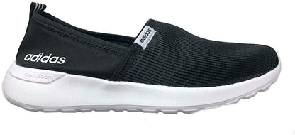 adidas Women's Cloudfoam Lite Racer Slip On, Black/White, 8.5