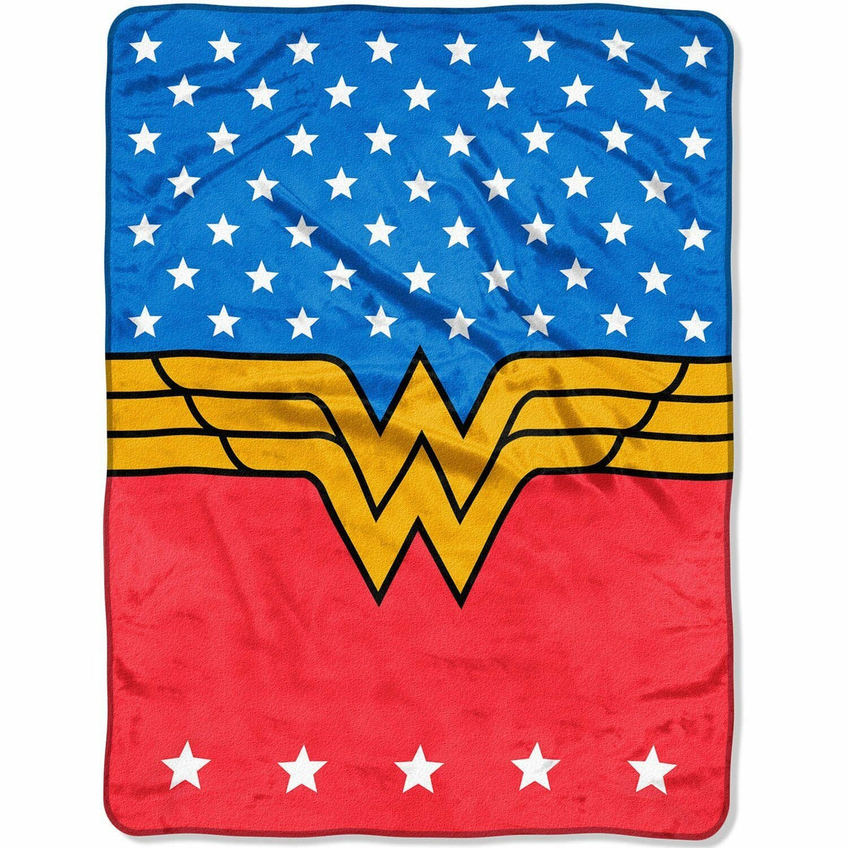DC Comics DC Wonder Woman 46x60 Plush Throw Blanket, 46Wx60L, Blue, Red, White, Yellow