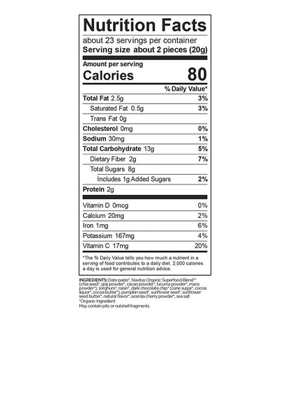 Navitas Organics Superfood Power Snacks, Blueberry Hemp