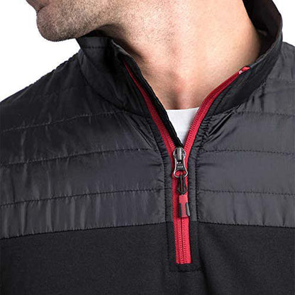 Eddie Bauer Men’s Mixed Media ¼ Zip Pullover, Variety
