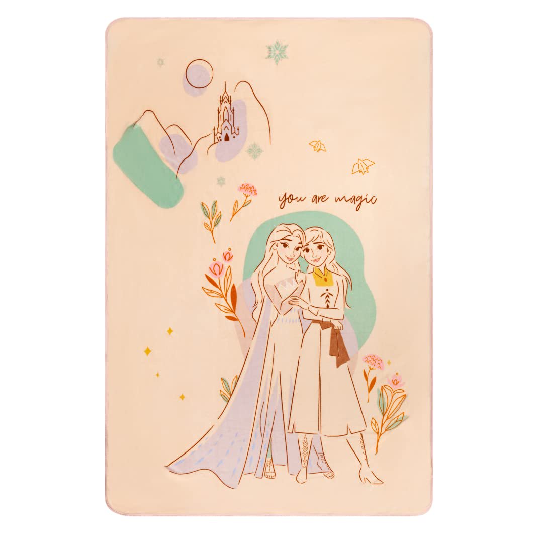Franco Disney Frozen 2 Super Soft Micro Raschel Throw Blanket, 62 in x 90 in