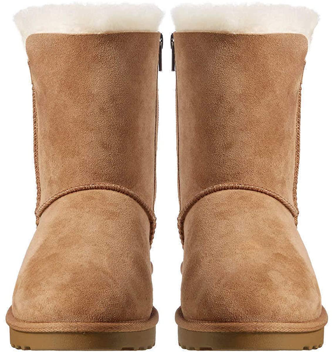 Kirkland Signature Ladies Genuine Sheepskin - Shearling Lining - Zipper Boots for Women Chestnut (8)