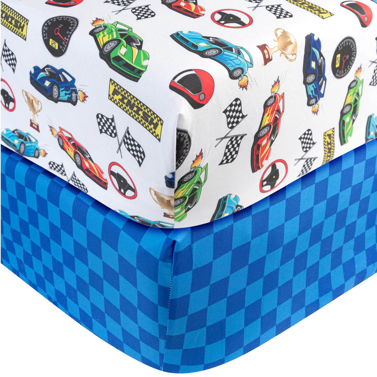 Today's Kids 1-Pack Monster Truck Fitted Baby Crib Sheet Boy - Soft & Breathable Printed Nursery Toddler Bed Sheets for Boys, Elastic Edge with Deep Pockets, Machine Washable, Fits 28" x 52" Mattress