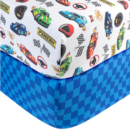 Today's Kids 1-Pack Monster Truck Fitted Baby Crib Sheet Boy - Soft & Breathable Printed Nursery Toddler Bed Sheets for Boys, Elastic Edge with Deep Pockets, Machine Washable, Fits 28" x 52" Mattress