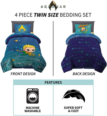 Franco Kids Bedding Super Soft Microfiber Comforter and Sheet Set