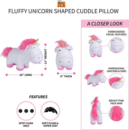 Franco Kids Bedding Soft Plush Cuddle Pillow Buddy, One Size, Fluffy Unicorn