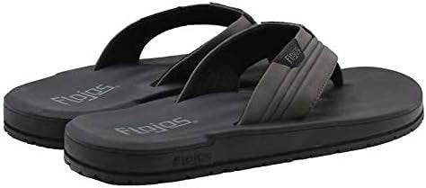 Flojos Men's Sandals Memory Foam Black/Gray - Size 9