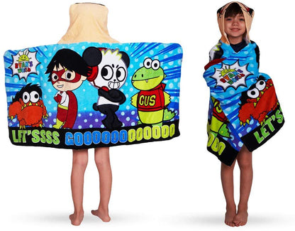 Ryans world Kids Hooded Towel - 25" x 60"