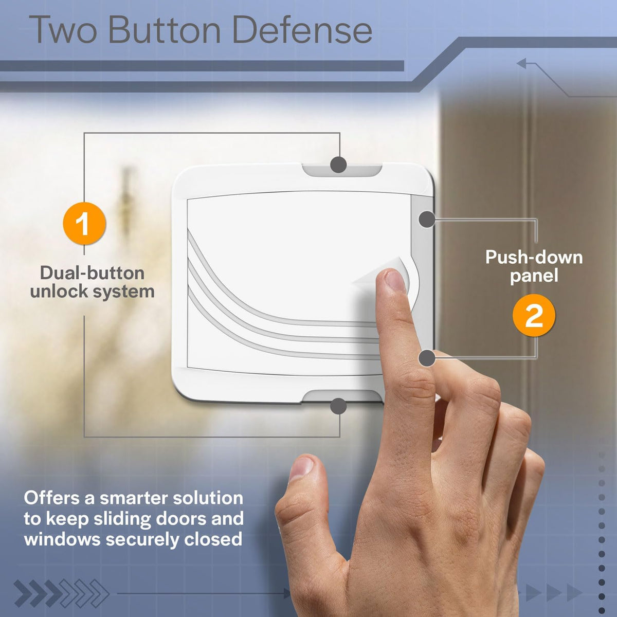 Todays Kids Sliding Glass Door Lock - Child Proof Lock for Sliding Door, Easy to Install Sliding Window Lock - Strong Adhesive Sliding Door Security Lock, Window Locks & Sliding Door Lock