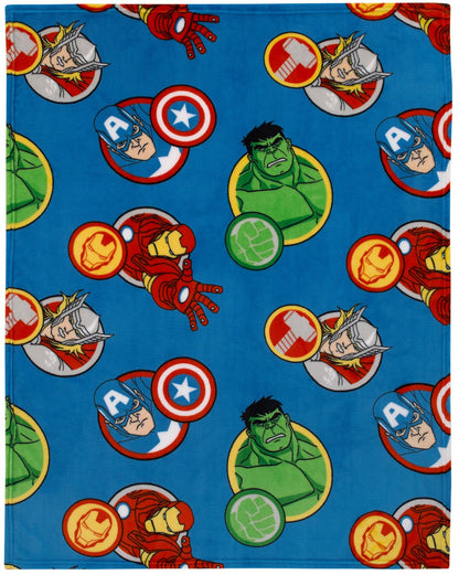 Marvel Avengers Toddler Blanket - 40” X 50” - Super Soft, Plush, Warm and Comfortable