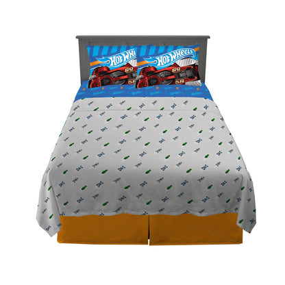 Franco Kids Bedding Hot Wheels 4 Piece Full Size Sheet Set