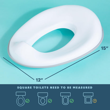 Todays Kids Toddler Potty Training Seat - Toddler Toilet Seat Attachment for Boys & Girls w/Splash Guard, Non-Slip Grip for Secure Fit, Fits Standard Round & Oval Toilets, Storage Hook Included