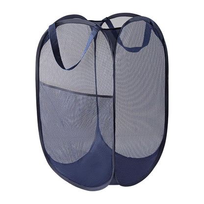 Todays Kids Collapsible Mesh Pop-Up Laundry Hamper - Foldable Laundry Basket with Breathable Mesh, Reinforced Handles and Side Pocket
