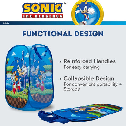 Franco Sonic Anime Kids Room Collapsible Storage Bin Pop Up Hamper