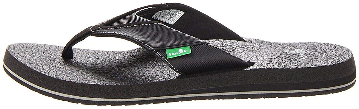Sanuk Men's Beer Cozy Flip Flop Black 44 M EU / 11 D(M) US