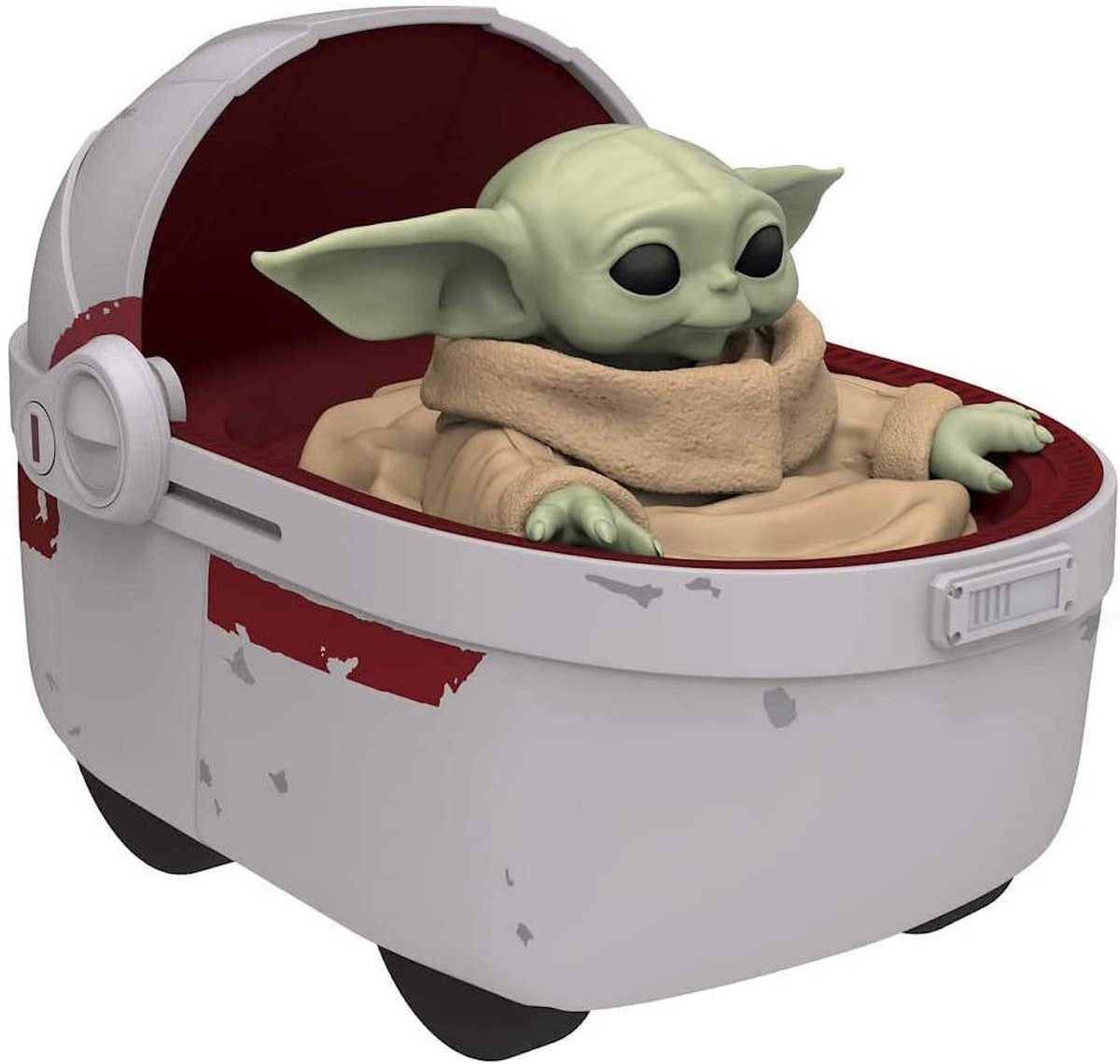 Mandalorian [2021 Upgrade] Star Wars Mandalorian & Grogu Baby Yoda Movie - 9In RC Car with Remote Controller - 2.4 GHz Radio Control (Grogu - Hover Pram), 153900, 9 inches long