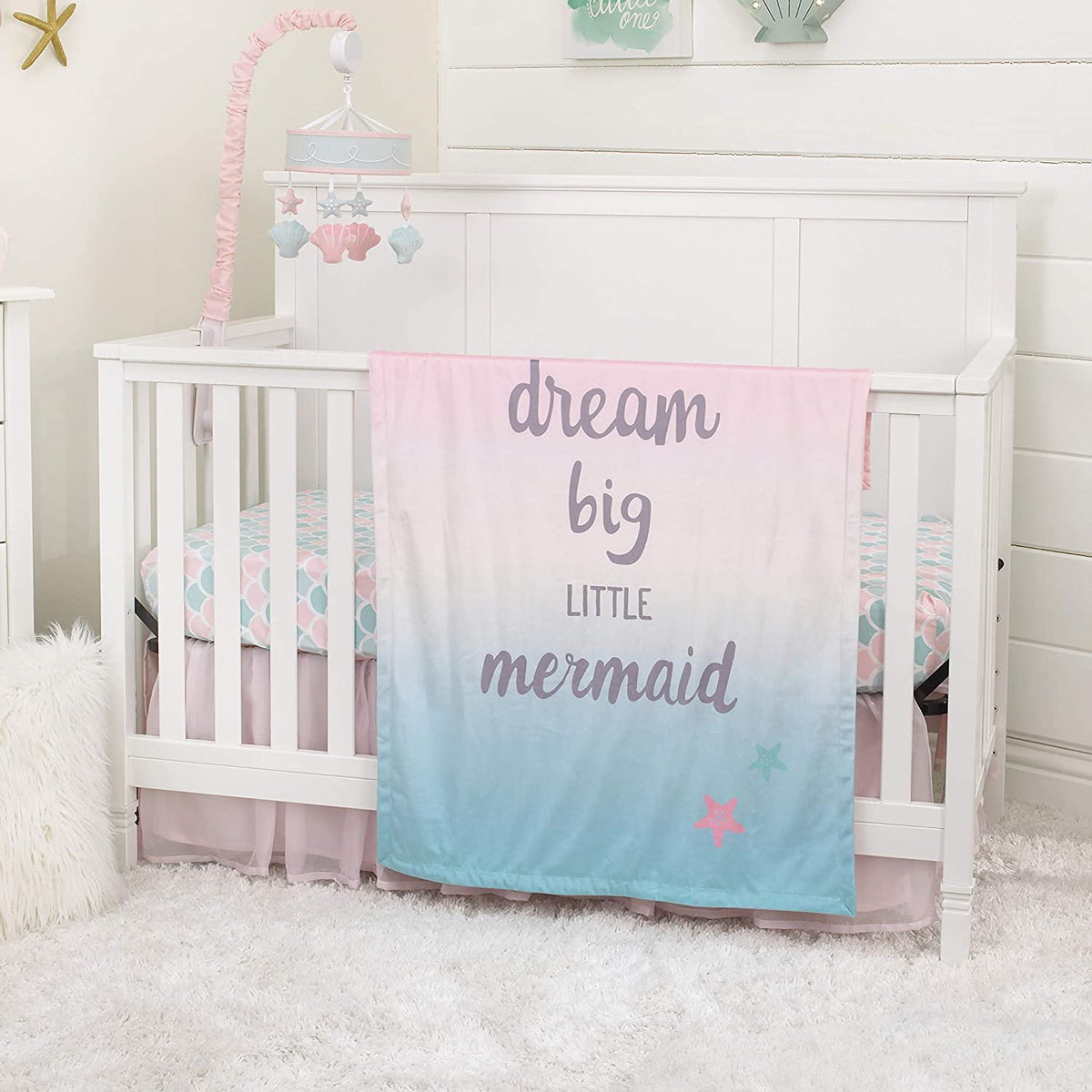 NoJo Sweet Forest Friends Super Soft Appliqued Fox Baby Blanket - 30" x 40" Pink, Aqua, Grey and White