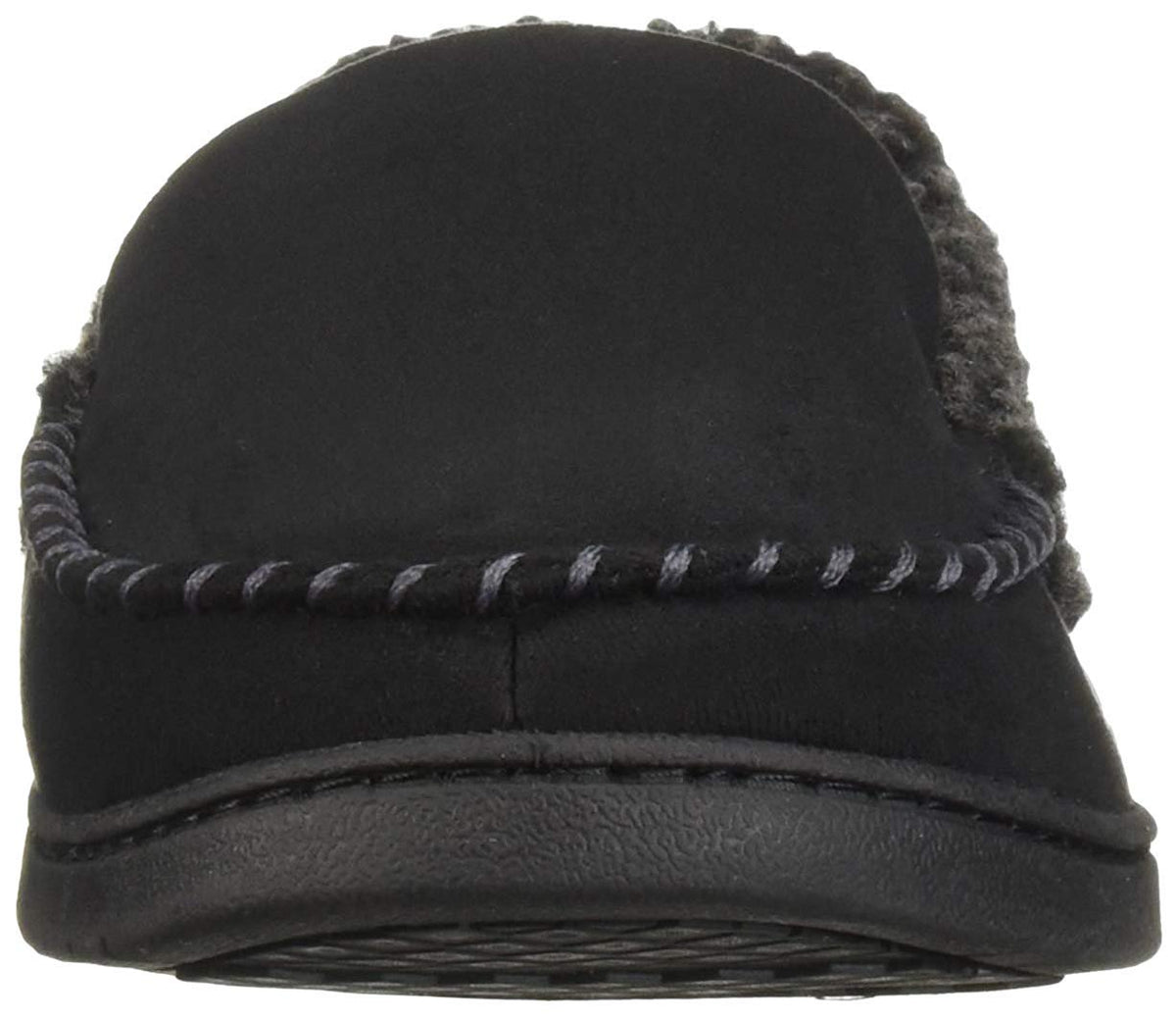 Dearfoams Men's Memory Foam Slipper Microsuede Moc Whipstitch