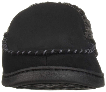 Dearfoams Men's Memory Foam Slipper Microsuede Moc Whipstitch