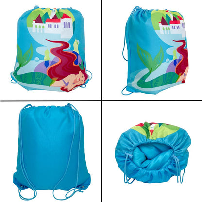The Little Mermaid Ariel 2 Piece Kids Sleeping/Slumber Bag & Sling Bag Set, 46"(L) X 26"(W),