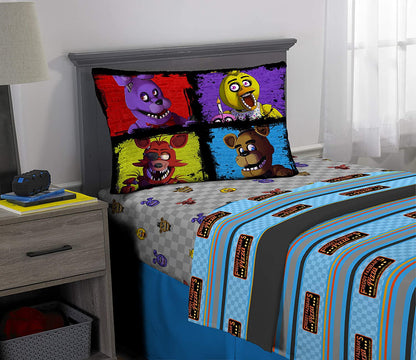 Franco Kids Bedding Sheet Set, Twin, Five Nights at Freddy's