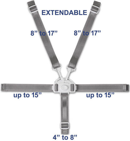 Todays Kids High Chair Straps, Compatible with Graco Highchairs, Replacement Harness Straps for most 5 Point High Chairs, Replacement High Chair Belt