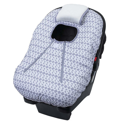 Little Love by NoJo On The Go Baby Car Seat Cover-Up, Gray/White