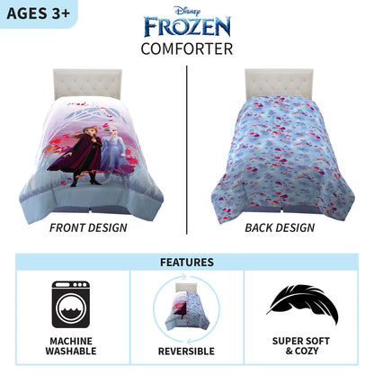 Franco Disney Frozen 2 Twin/Full Comforter, Size 72" x 86"