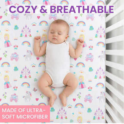 Today's Kids 1-Pack Monster Truck Fitted Baby Crib Sheet Boy - Soft & Breathable Printed Nursery Toddler Bed Sheets for Boys, Elastic Edge with Deep Pockets, Machine Washable, Fits 28" x 52" Mattress