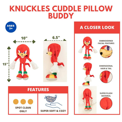 Franco Sonic The Hedgehog Anime Knuckles The Echidna Kids Plush Cuddle Pillow