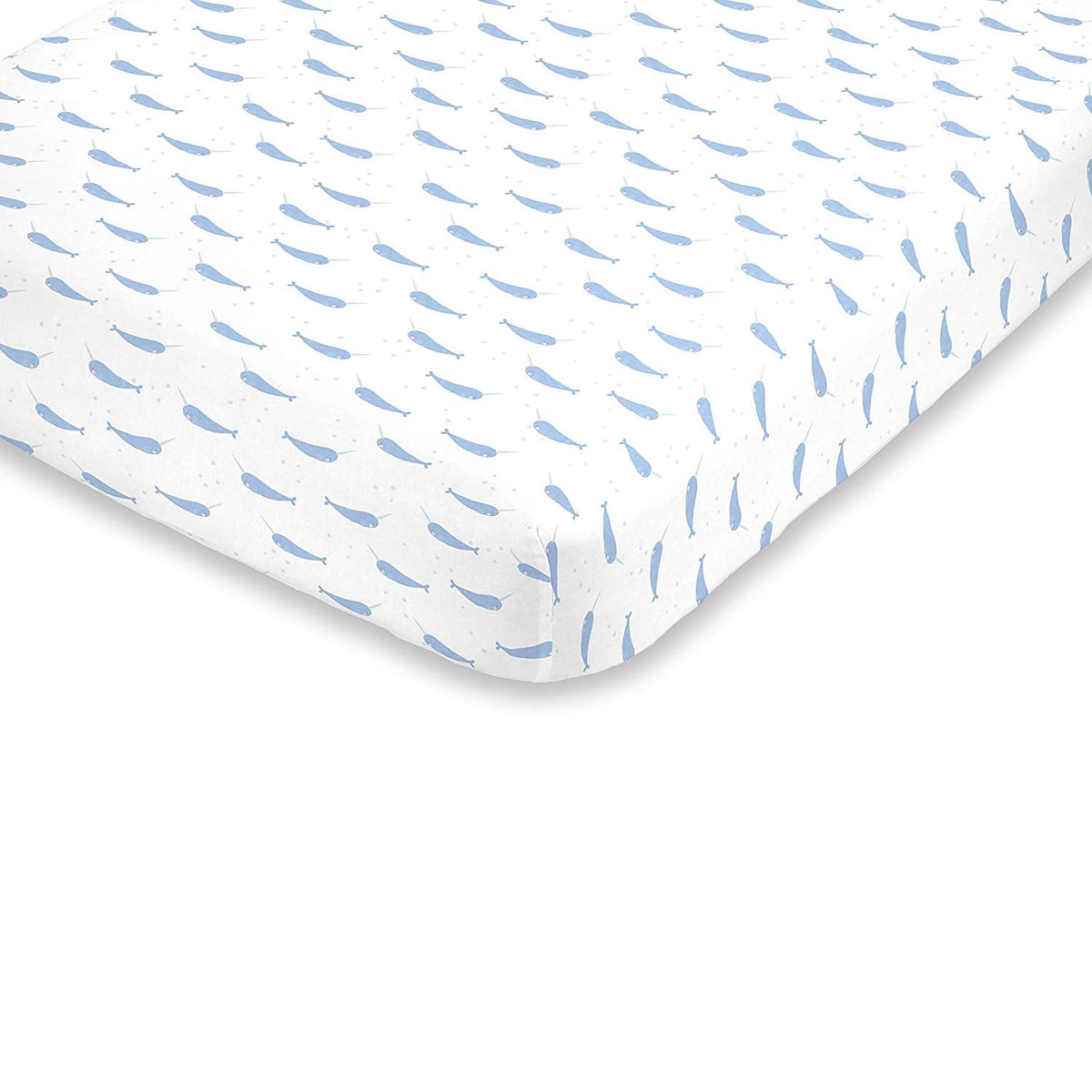 NoJo Super Soft Floral Deer Nursery Mini Crib Fitted Sheet, Grey, Light Blue, Pink, White 24x38 Inch (Pack of 1)