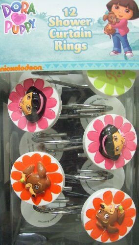 Dora Loves Puppy Shower Curtain Rings